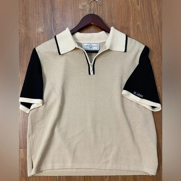 Vintage St John Sport|| Knit Short Sleeve Top, Size Medium - Picture 1 of 8